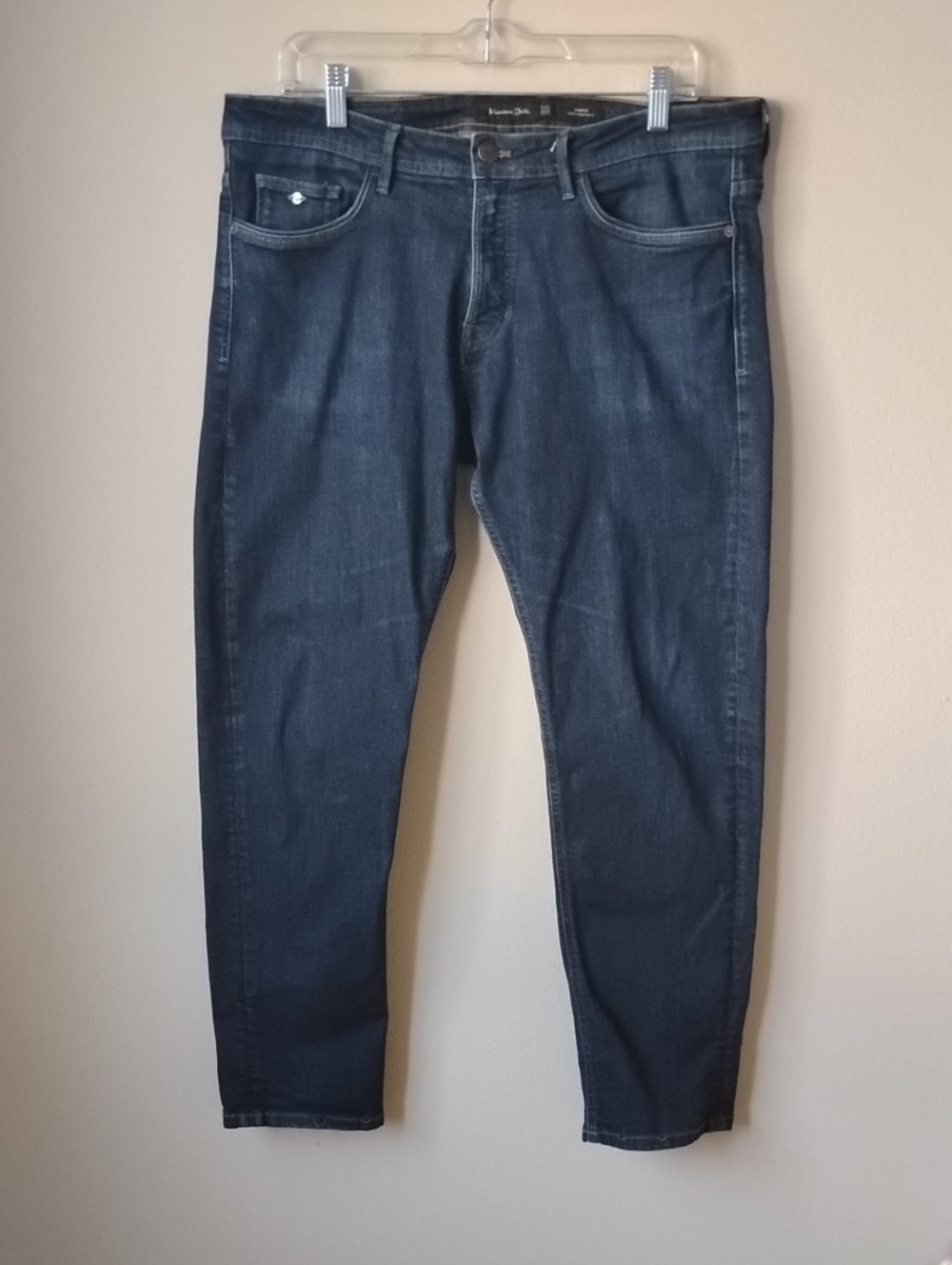 Massimo Dutti Size 14 Slim Straight Jeans in Dark Blue